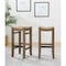 Alaterre Furniture Newport Set of Two 30"H Wood Bar Stools with Rush Seats ANNP222271 - alternate 2